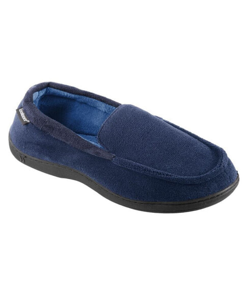 Signature Men's Microterry Jared Moccasin Slippers with Memory Foam