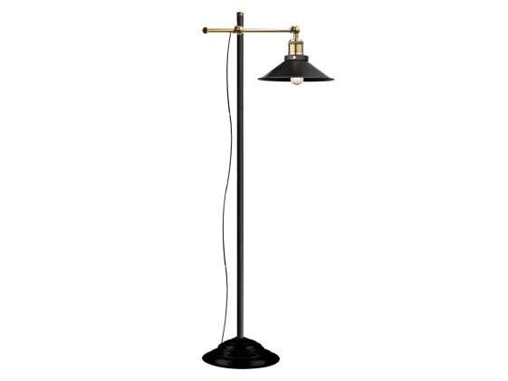 LED Stehleuchte Schwarz Gold, Höhe 155cm