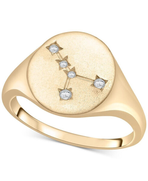 Diamond Cancer Constellation Ring (1/20 ct. t.w.) in 10k Gold, Created for Macy's