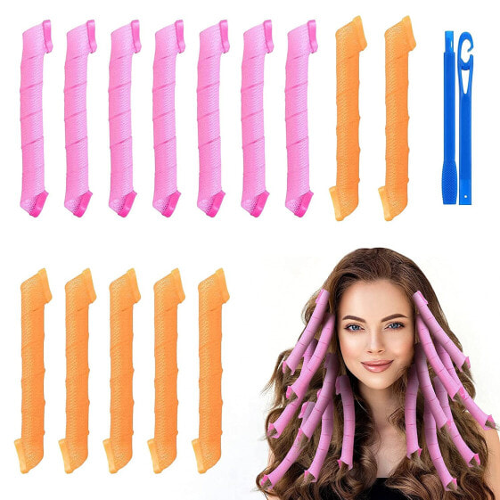 URAQT Hair Curlers, Rollers, DIY Styling Kit for Long Hair, Waves Styler for Girls, Home Use, Styling Hooks
