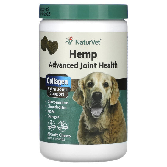 Hemp Advanced Joint Health + Collagen & Hemp Seed, For Dogs, 60 Soft Chews, 7.4 oz (210 g)
