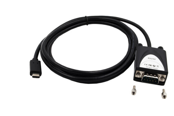 Кабель USB 2.0 на RS-232 EX-2311-2IS - Черный - 1,8 м - DB-9 - Мужской - Мужской - 150 г - силовой