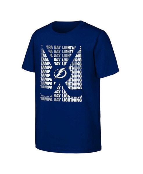 Big Boys and Girls Blue Tampa Bay Lightning Box T-shirt