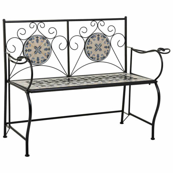 Bench Alexandra House Living Black Iron Tile 50 x 88 x 110 cm