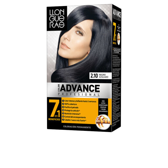 Llongueras Color Advance Permanent Hair Color No. 2,10 Bluish Black Перманентная краска для волос, оттенок голубовато-черный