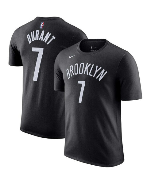 Men's Kevin Durant Black Brooklyn Nets Icon 2022/23 Name and Number T-shirt