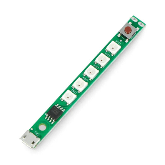 RGB LED strip 5 x USB 5 V LEDs with pattern selector - Kitronik 3561