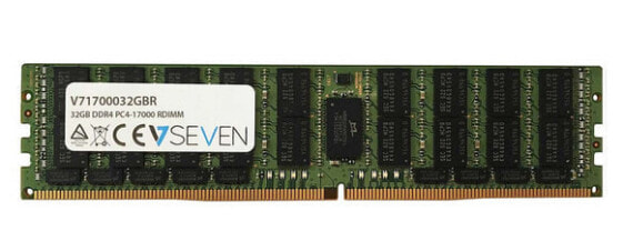 V7 32GB DDR4 PC4-170000 - 2133Mhz SERVER REG Server Memory Module - V71700032GBR - 32 GB - DDR4 - 2133 MHz - 288-pin DIMM - Green