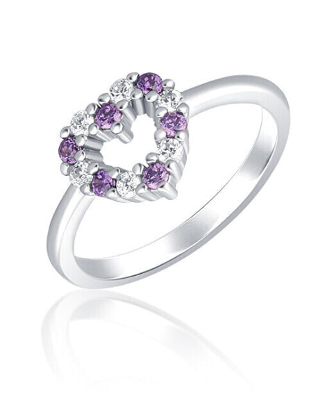 Romantic silver ring with zircons SVLR0434SH2BF