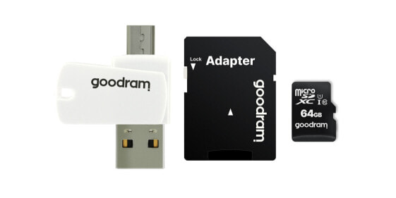 GoodRam M1A4 All in One - 64 GB - MicroSDXC - Class 10 - UHS-I - 100 MB/s - 10 MB/s