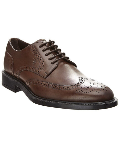 Tod’S Brogue Leather Lace-Up Loafer Men's