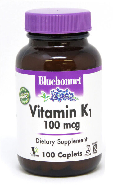 Bluebonnet Nutrition Vitamin K1 - Витамин К1 --100 мг--100 капсул