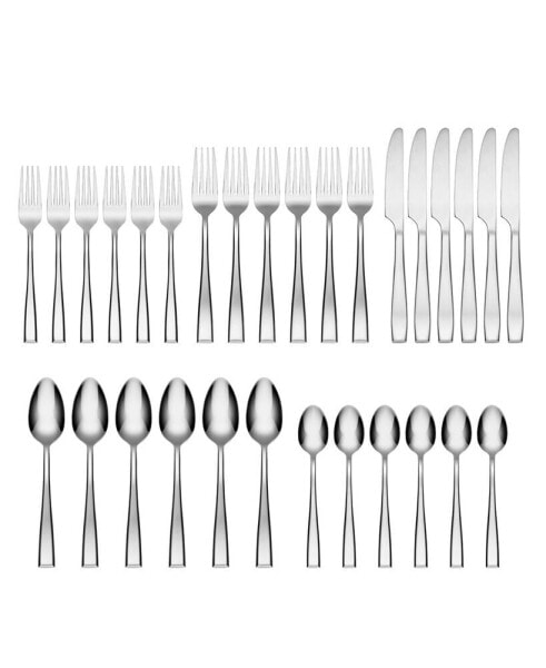 Cambridge Cali Mirror 30-Piece Flatware Set, Service for 6