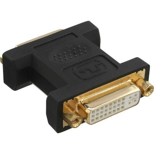 InLine DVI-I Adapter digital + analog 24+5 female / female black gold plated