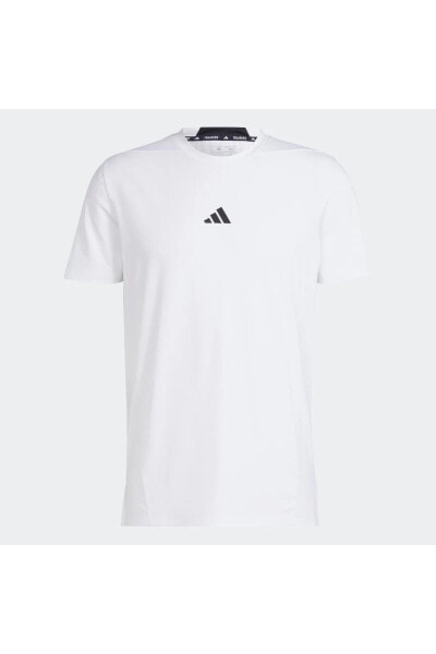 Футболка спортивная Adidas Designed For Training Erkek Beyaz Bisiklet Yaka Tişört