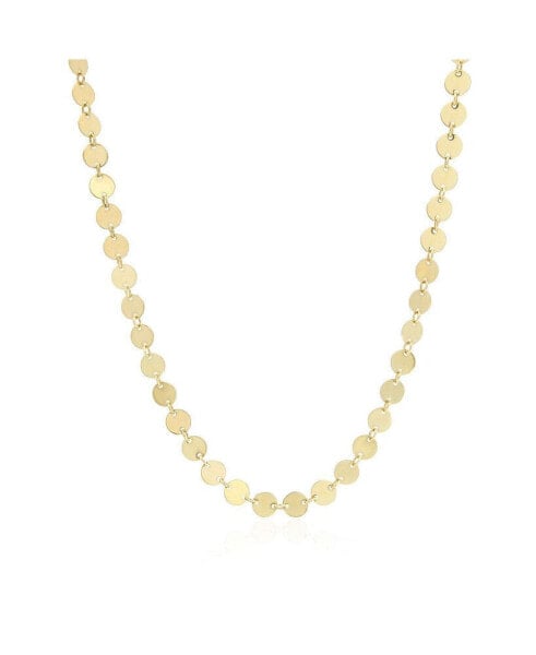 Golden Disc Necklace 14K Gold