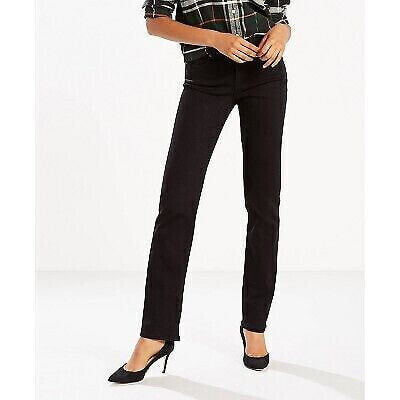 Levi's Women's Mid-Rise Classic Straight Jeans - Soft Black 6
