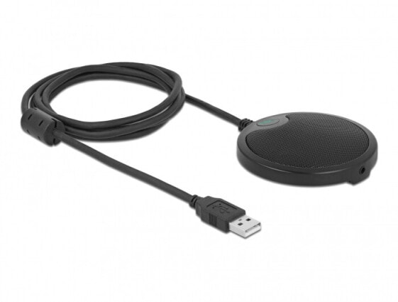 Микрофон Delock USB Конденсаторный Омнинаправленный для конференций -16 дБ, 16 бит, 44.1 кГц, проводной, USB