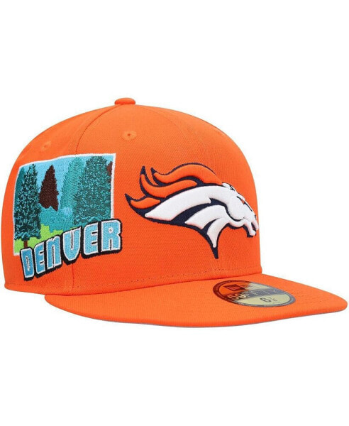 Men's Orange Denver Broncos Stateview 59FIFTY Fitted Hat