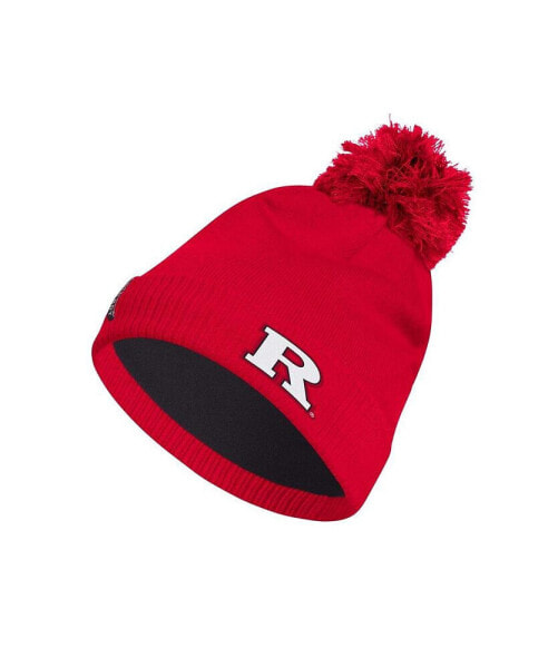 Men's Scarlet Rutgers Scarlet Knights 2023 Sideline COLD.RDY Cuffed Knit Hat with Pom