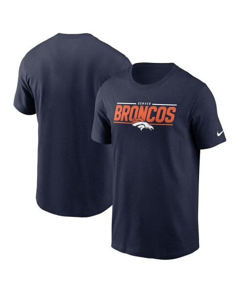 Men's Navy Denver Broncos Muscle T-shirt