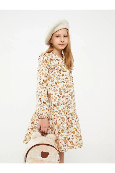 Платье LC Waikiki Kids Bicycle Neck Pattern Gabardine