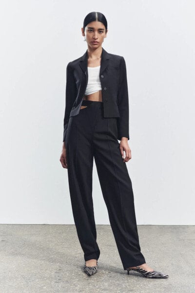 ZW COLLECTION CUT-OUT WOOL TROUSERS