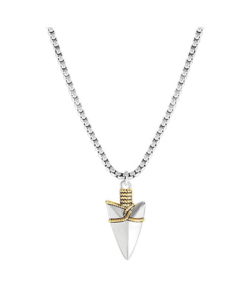 Brass Two Tone Plated 22" Arrowhead Pendant Necklace