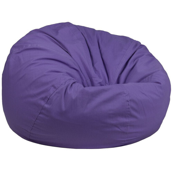 Oversized Solid Purple Bean Bag Chair
