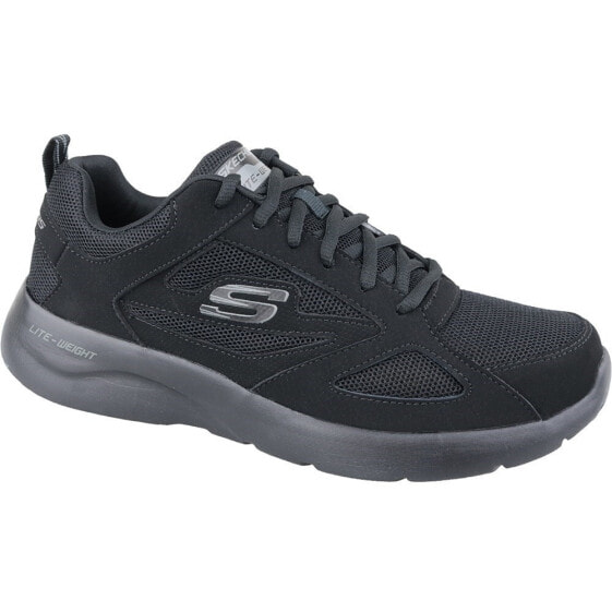 Мужские кроссовки спортивные для бега черные текстильные низкие Skechers Dynamight 20