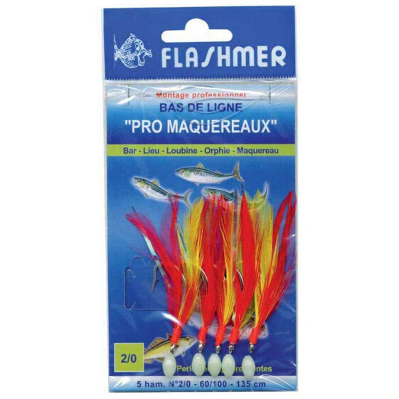 Приманка Flashmer Pro Maquereaux Feather Rig 5 Hooks