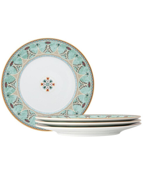 Serene Garden 4 Piece Dinner Plates Set, 10.5", Service for 4