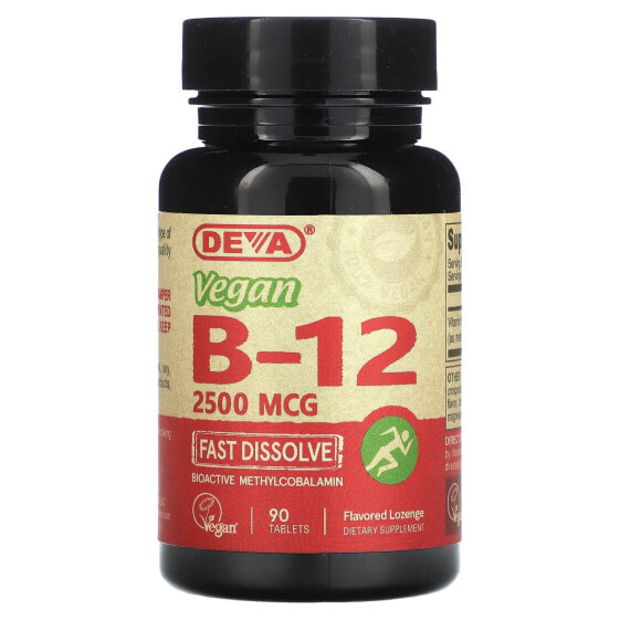 Vegan B12, Fast-Dissolve, 2,500 mcg, 90 Tablets