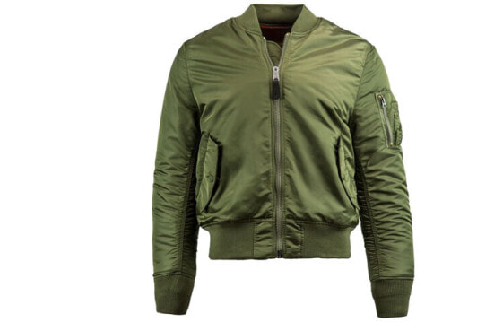 Куртка верхняя Alpha Industries MA-1 Slim Fit, цвет маслинный