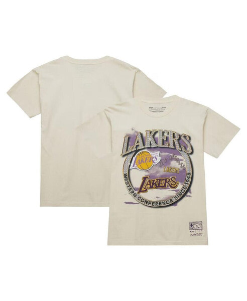 Men's Tan Los Angeles Lakers Hardwood Classics Vintage-like Soul Crown Jewels T-Shirt