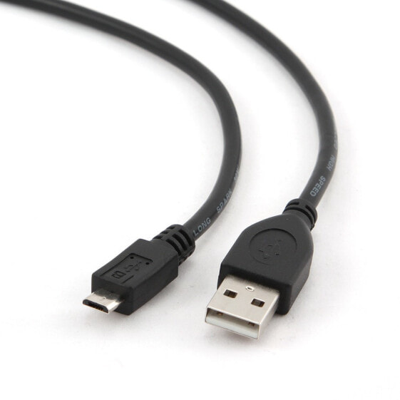 Кабель USB Gembird CCP-mUSB2-AMBM-6 - 1.8 м - USB A - Micro-USB B - USB 2.0 - Male/Male - Черный