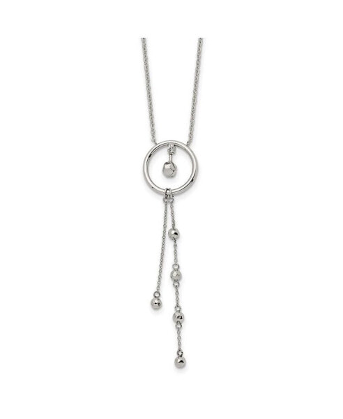 Preciosa Crystal Circle Dangle Pendant Cable Chain Necklace