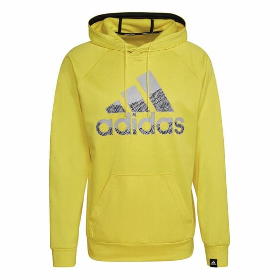 Толстовка с капюшоном мужская Adidas Game and Go Big Logo Жёлтый