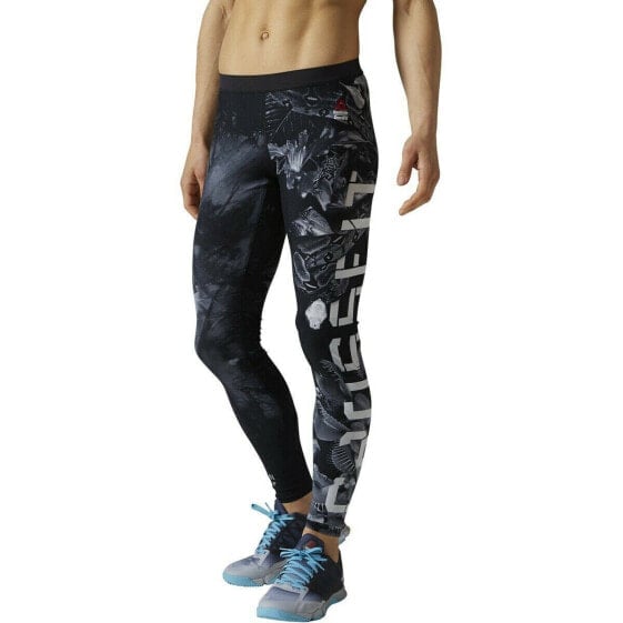 [B45210] Womens Reebok Crossfit Shadow Compression Tights - Black