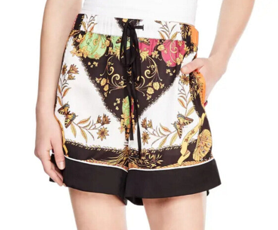 Sandro Gareth Color-Blocked Floral Shorts Size 34 US XS