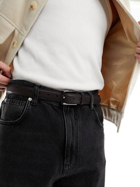 River Island belt in dark brown