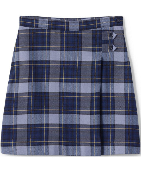 Girls School Uniform Plaid A-line Skirt Below the Knee