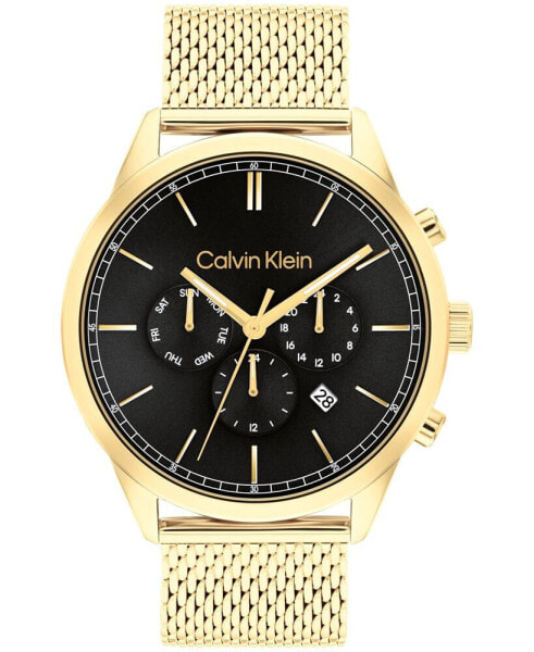 Часы Calvin Klein Men's Mesh Gold-Tone Watch