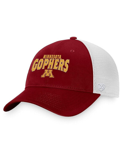 Men's Maroon, White Minnesota Golden Gophers Breakout Trucker Snapback Hat