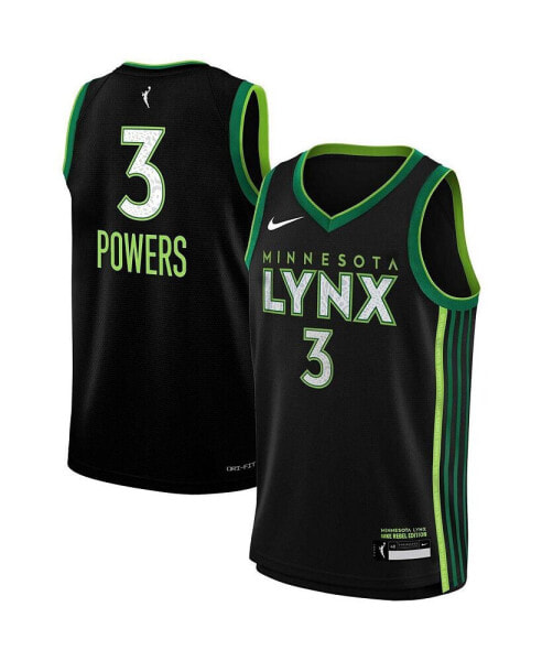 Big Boys and Girls Aerial Powers Black Minnesota Lynx Swingman Player Jersey - Explorer Edition