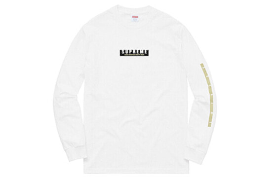 Supreme FW18 1994 L/S Tee White 胸前Logo打底长袖T恤 男女同款 白色 / Футболка Supreme FW18 1994 SUP-FW18-47