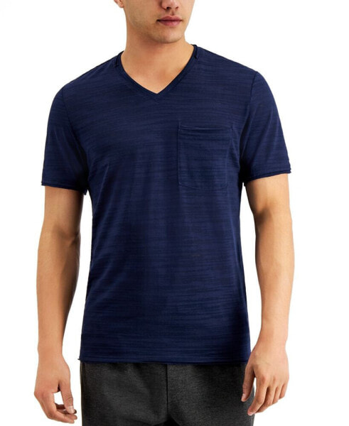 Men's Broken-Stripe V-Neck T-Shirt, Created for Macy's