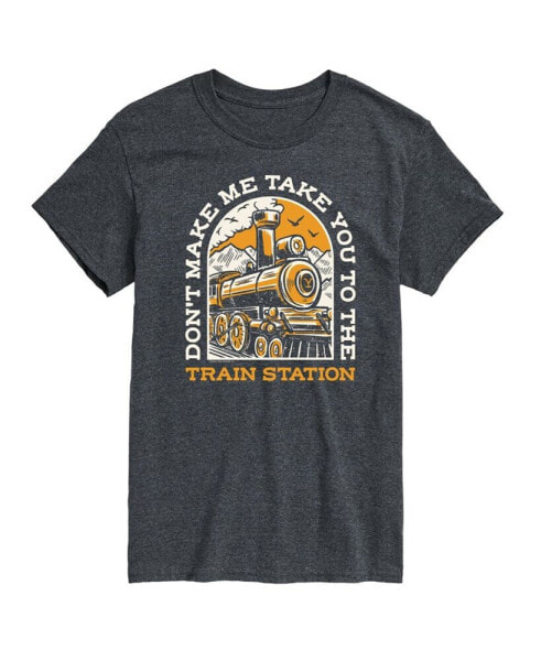 Hybrid Apparel Dont Make Me Take You Train Station Men's Short Sleeve Tee