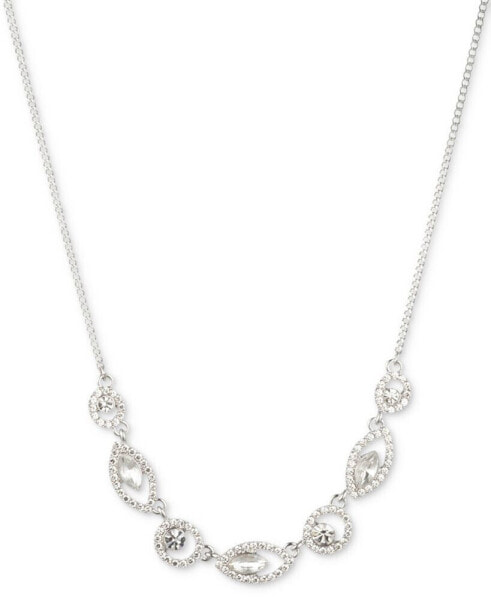 Givenchy pavé Crystal Orb Frontal Necklace, 16" + 3" extender