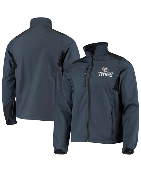Men's Navy Tennessee Titans Circle Softshell Fleece Full-Zip Jacket